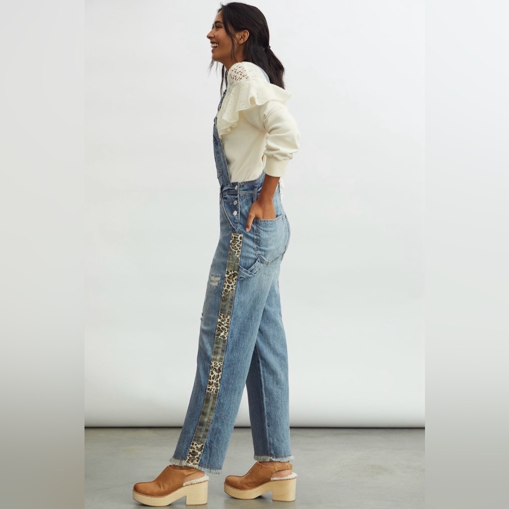 Anthropologie Denim Overalls Pilcro Jean Overalls The Lex Distressed Size 29 NWT - Picture 4 of 16